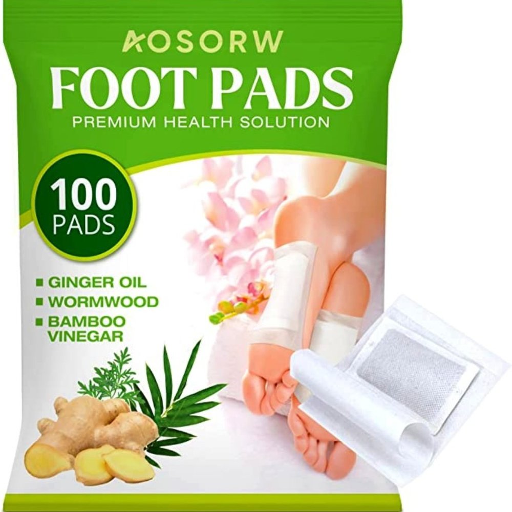 100 Pack Foot Pads, Ginger Oil Bamboo Charcoal Foot Pads, Foot Care Patch New